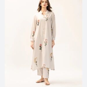HASSAL Floral Kimono Long Maxi Tunic Size L/XL